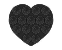 Ventosa CELLY para Smartphone Corazón Negro