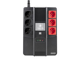 S.A.I. NGS 600VA 350W 6xSchuko Negra