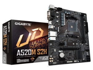 GIGABYTE A520M S2H: (AM4) 2DDR4 DVI HDMI mATX