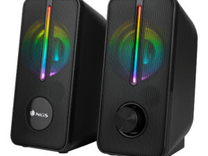 Altavoces Gaming NGS RGB 12W 3.5mm Negros