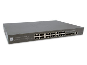 Switch LevelOne 24xRJ45 GbE 4xSFP+ PoE+ 400W