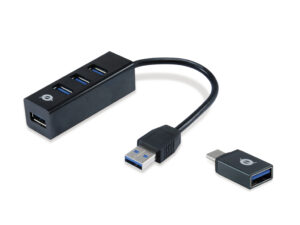 Hub CONCEPTRONIC 4xUSB 3.0+Adaptador USB-C