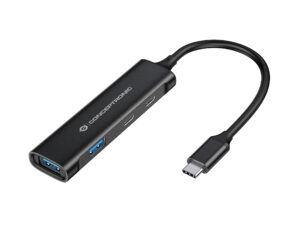Hub CONCEPTRONIC USB-C a 4xUSB-A/C Negro
