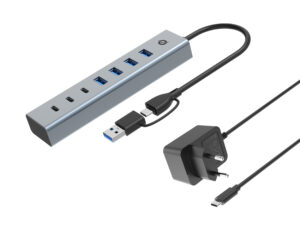 Hub CONCEPTRONIC USB-C a 7xUSB-A/C Gris
