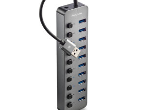 Hub NGS 10xUSB 3.0 con Interruptores Gris