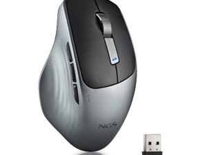 Ratón NGS RF Wireless/BT 1600dpi Negro/Gris