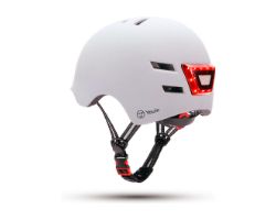 Casco Youin LED Frontal/Trasera Talla L Blanco