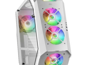 Caja Mars Gaming Premium ARGB ATX mATX Blanca