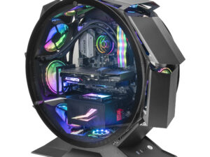 Caja Circular Mars Gaming mATX Mini-ITX Negra