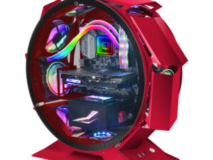 Caja Circular Mars Gaming mATX Mini-ITX Roja