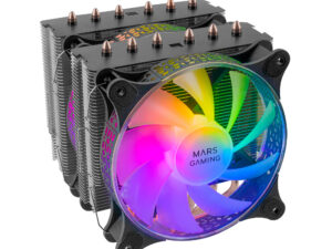 Ventilador CPU Mars Gaming Dual ARGB Negro