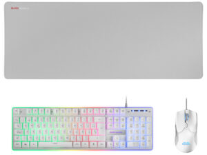 T+Ratón Mars Gaming + Alfombrilla XXL Blanco T+Ratón Mars Gaming + Alfombrilla XXL Blanco
