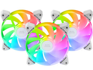 Ventilador Mars Gaming ARGB 3x120mm Blanco