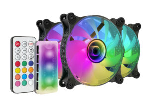 Ventilador Mars Gaming 120mm ARGB Kit 3 Negro