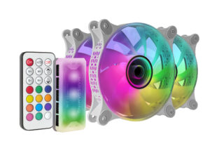 Ventilador Mars Gaming 120mm ARGB Kit3 Blanco