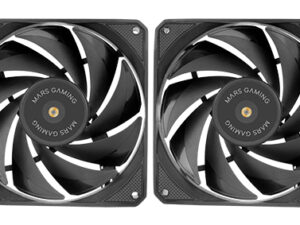 Ventilador Mars Gaming PWM 120mm Negro Kit 2