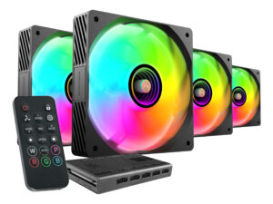 Kit Mars Gaming 4 Ventiladores ARGB+Hub ARGB