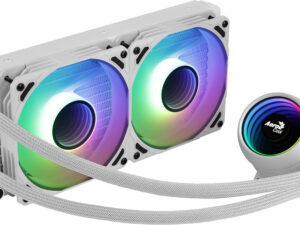 Refrig. Líq. AEROCOOL 2x120mm ARGB Blanca