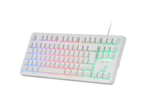 Teclado Mars Gaming TKL H-Mech USB RGB Blanco