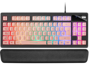 Teclado Mars Gaming TKL LED RGB USB Rosa