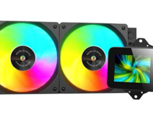 Ref. Líq. Mars Gaming ARGB 2x120mm Negra