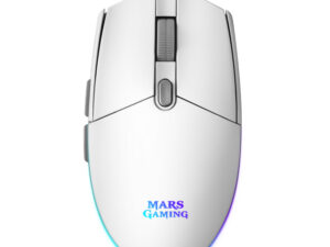 Ratón Mars Gaming Óptico RGB USB-A 3200dp Blanco