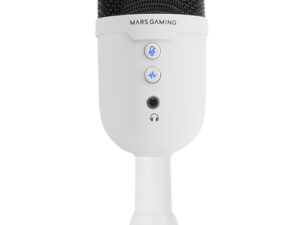 Micrófono Mars Gaming ARGB 3.5mm USB Blanco
