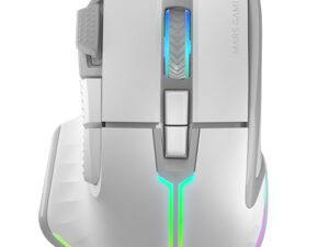 Ratón Mars Gaming Óptico RGB USB 12800dpi Blanco