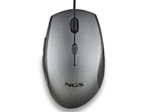Ratón NGS Ergonómico Óptico USB 1600dpi Gris