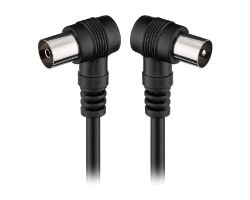 Cable Engel Axil Antena Acodado M/H 2.5m negro MP0704C