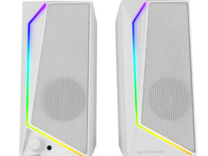 Altavoces Mars Gaming 2.0 15W RGB 3.5mm Blancos