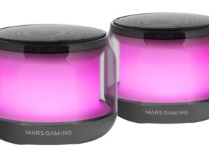 Altavoces Mars Gaming 15W RGB 3.5mm BT Negros