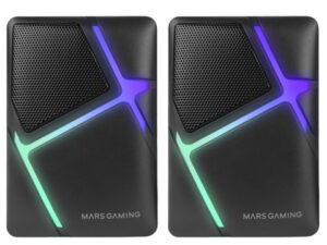 Altavoces Mars Gaming 2.0 RGB 10W 3.5mm Negros