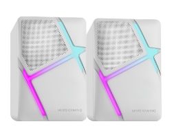 Altavoces Mars Gaming 2.0 RGB 10W 3.5mm Blancos