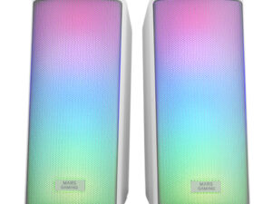 Altavoces Mars Gaming 15W 2.0 RGB BT Blanco