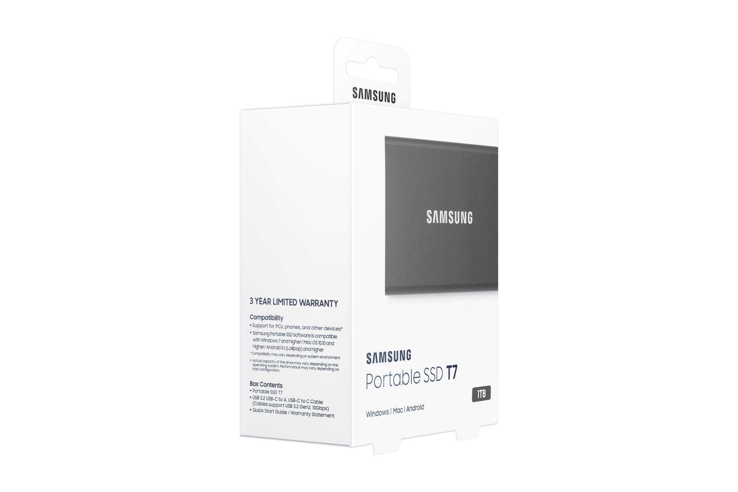 SSD Samsung T7 1Tb USB-C 3.1 Gris SSD Samsung T7 1Tb USB-C 3.1 Gris