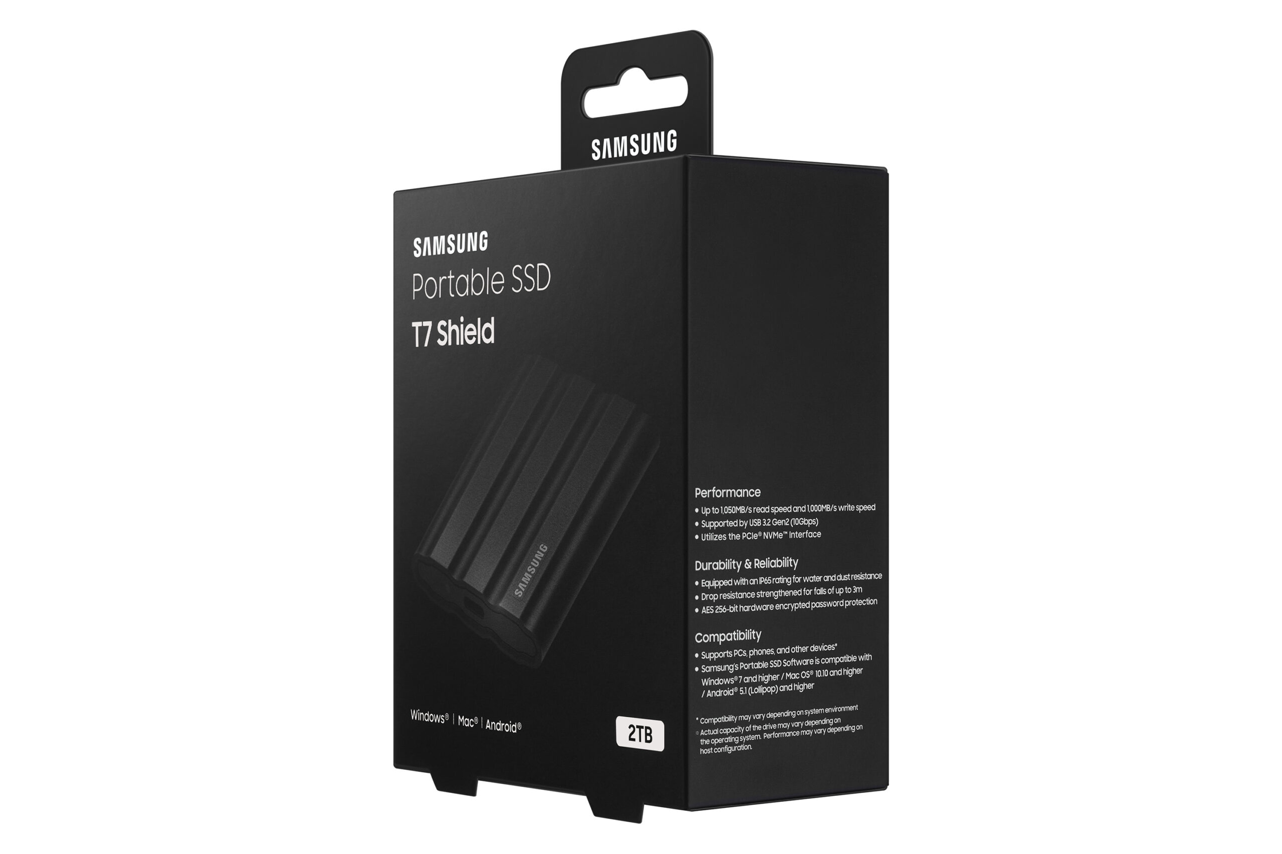 SSD Samsung T7 Shield 2Tb USB 3.1 Negro SSD Samsung T7 Shield 2Tb USB 3.1 Negro