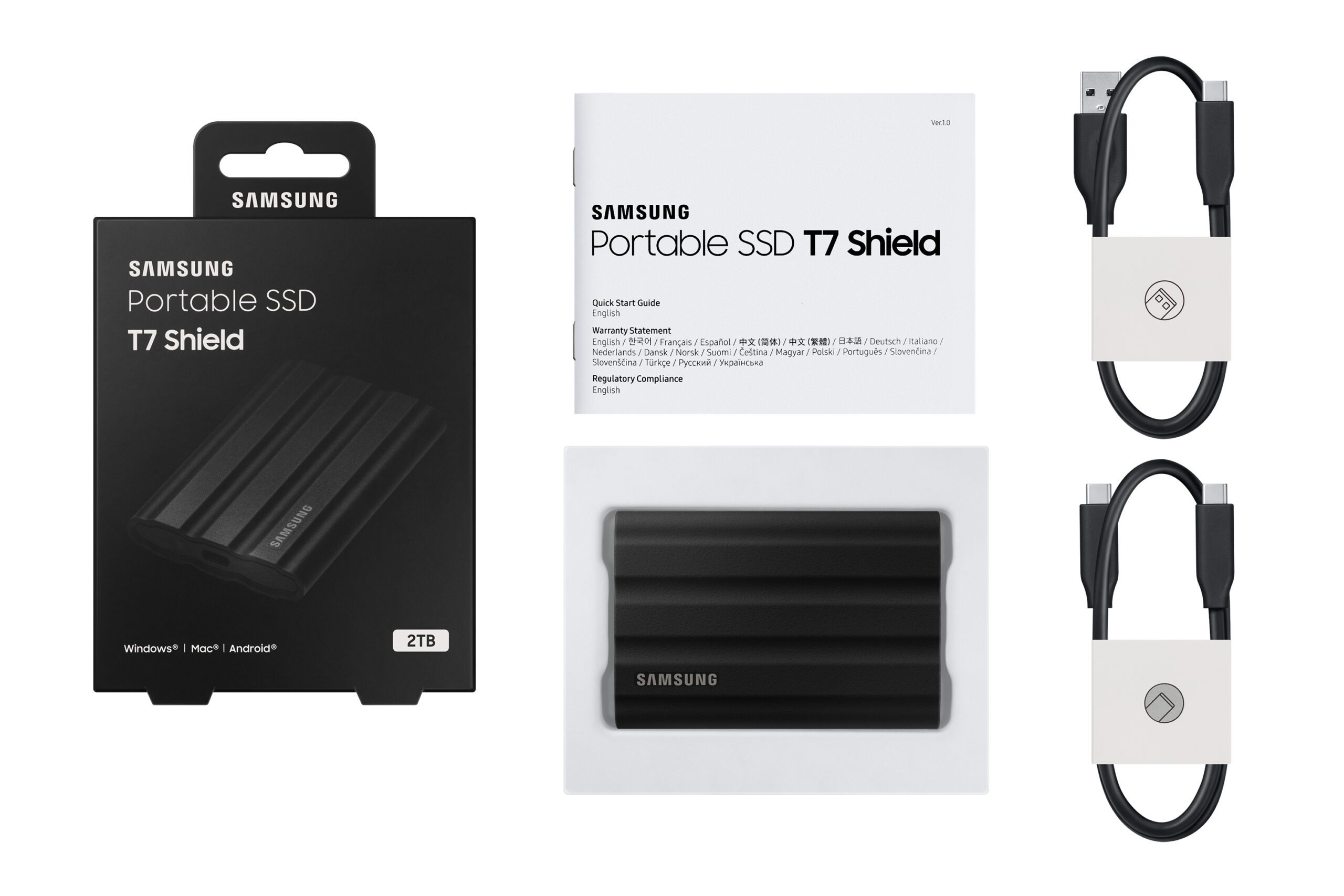 SSD Samsung T7 Shield 2Tb USB 3.1 Negro SSD Samsung T7 Shield 2Tb USB 3.1 Negro