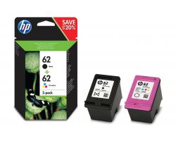 Tinta HP 62 Pack Tricolor/Negro