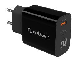 Cargador Pared NUBBEH 1USB-C 30W Negro