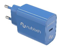Cargador Pared NUBBEH 1USB-C 25W Azul