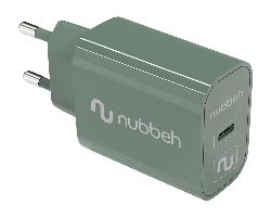 Cargador Pared NUBBEH 1USB-C 25W Verde
