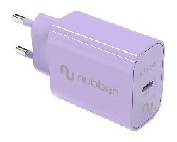 Cargador Pared NUBBEH 1USB-C 25W Lila