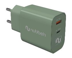 Cargador Pared NUBBEH USB-C 30W PD Verde