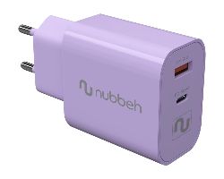 Cargador Pared NUBBEH USB-C 30W PD Lila