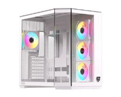 Caja Nfortec Pulsar ARGB ATX ITX Blanca