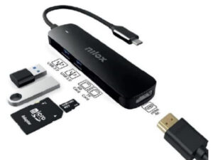 Adaptador NILOX USB-C a USB3/HDMI/SD/mSD