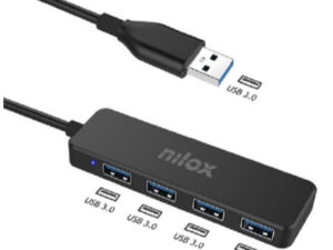 Hub NILOX USB-A 3.0 a 4xUSB-A 3.0 Negro