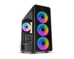 Caja NOX Hummer RGB USB ATX mATX Negra