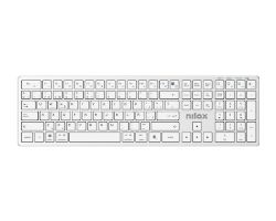 Teclado NILOX QWERTY Bluetooth Blanco